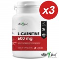 Atletic Food Л-Карнитин L-Carnitine 600 mg - 180 капсул (3 шт по 60 капсул)